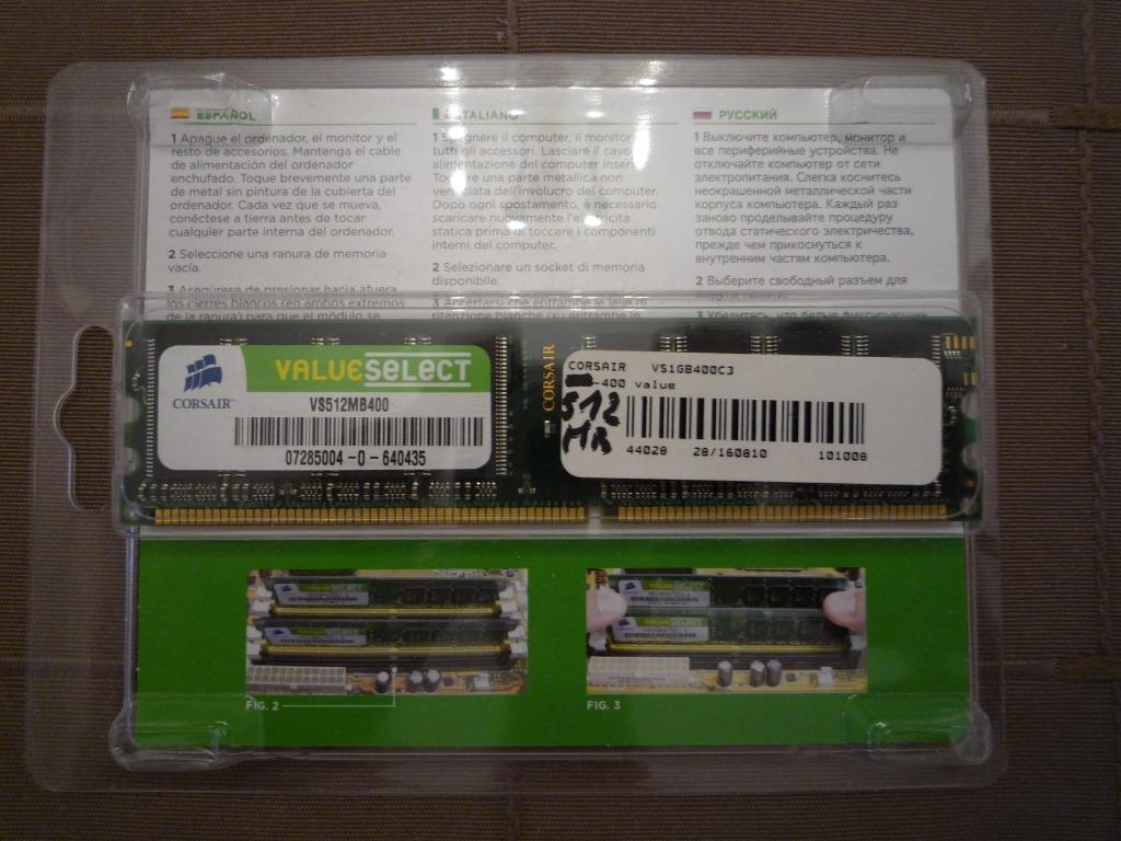 Ddr-400 Corsair value ddr-ram 512mb pc3200 - 400mhz - NEUVE, Computers en Software, RAM geheugen, 1 GB of minder, Nieuw, Ophalen of Verzenden