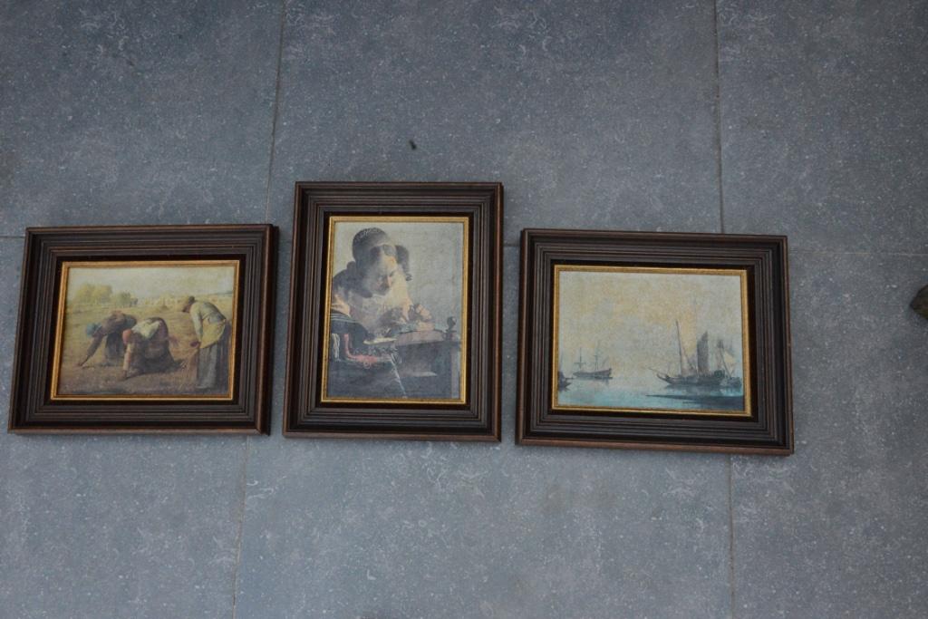 2 lijsten met reproductie., Ophalen of Verzenden