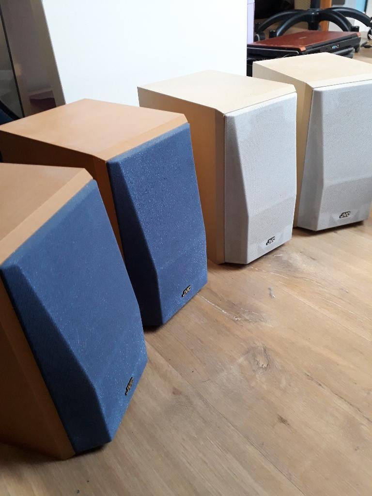 2 paar JVC Luidsprekers, Ophalen, Zo goed als nieuw, Minder dan 60 watt, JVC