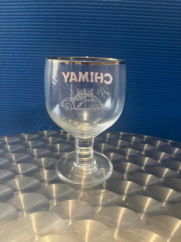 VW ladybug chimay glas, Verzamelen, Ophalen of Verzenden, Nieuw, Bierglas