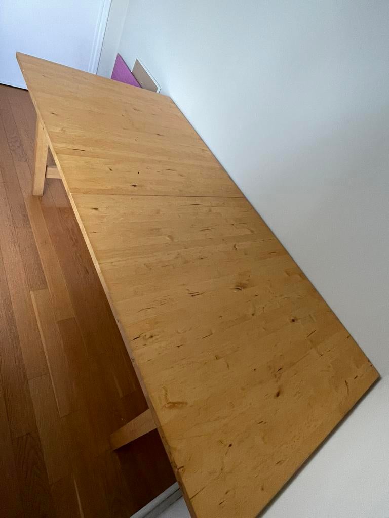 Grote stevige massief houten tafel te koop, Huis en Inrichting, Tafels | Eettafels, Ophalen, Gebruikt, 100 tot 150 cm, 200 cm of meer