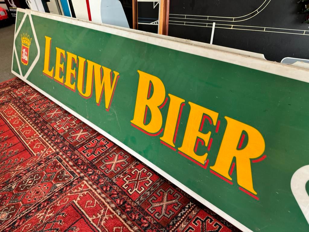 LION BEER caisson lumineux publicitaire ancien XXL, Enlèvement ou Envoi, Utilisé, Table lumineuse ou lampe (néon)