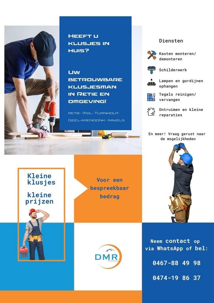 Klusjesman avond en weekendservice! Vraag naar prijs!, Diensten en Vakmensen