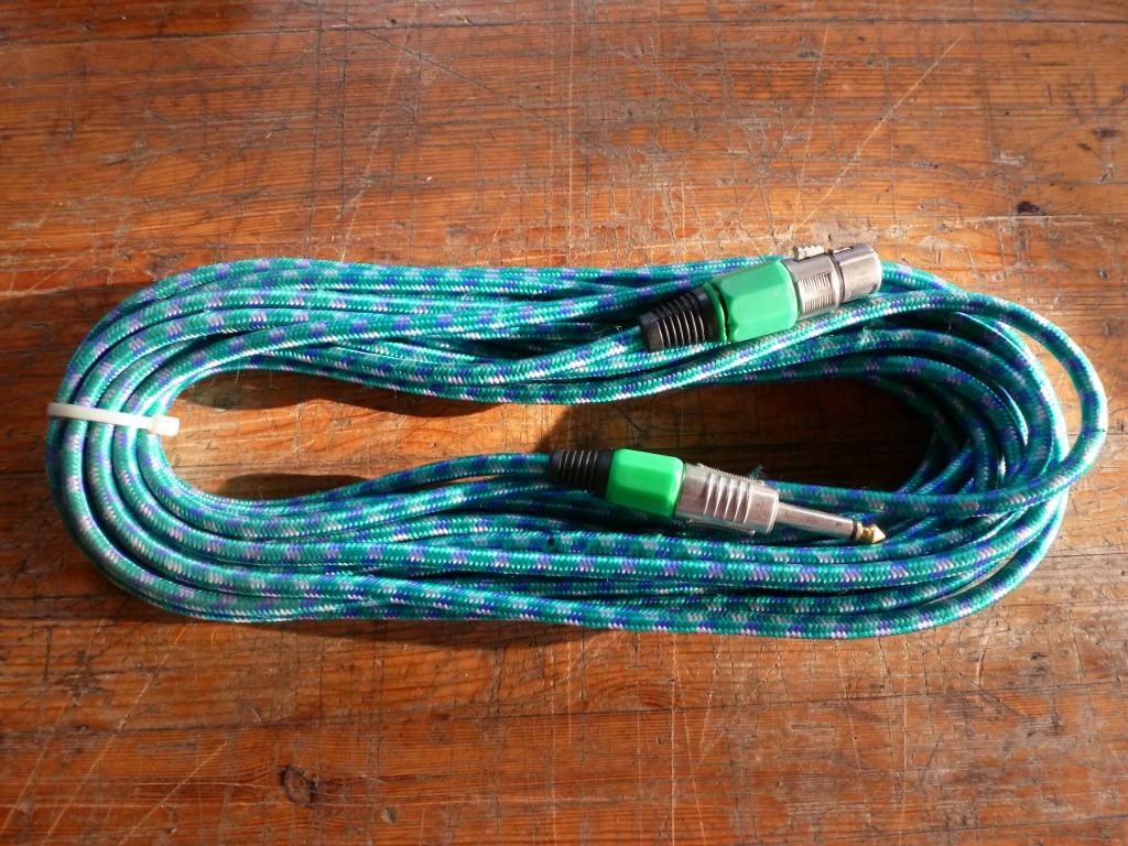 XLR-kabel -> 10 meter jack. verkrijgbaar in rood blauw zwart, Muziek en Instrumenten, Kabels en Stekkers, Nieuw, Microfoon, Ophalen of Verzenden