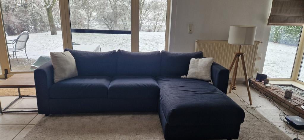 Canapé Ikea avec rangement dans méridienne, Enlèvement, Utilisé, Tissus