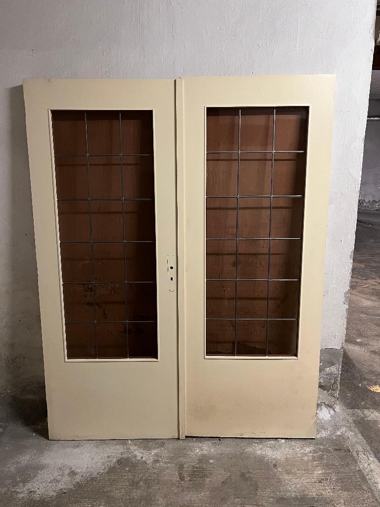 Ensuite binnendeuren glas in lood + binnendeur, Enlèvement, Utilisé