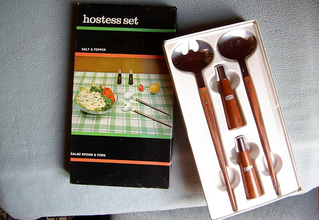 vintage salade bestek set, Ophalen of Verzenden, Huis en Inrichting