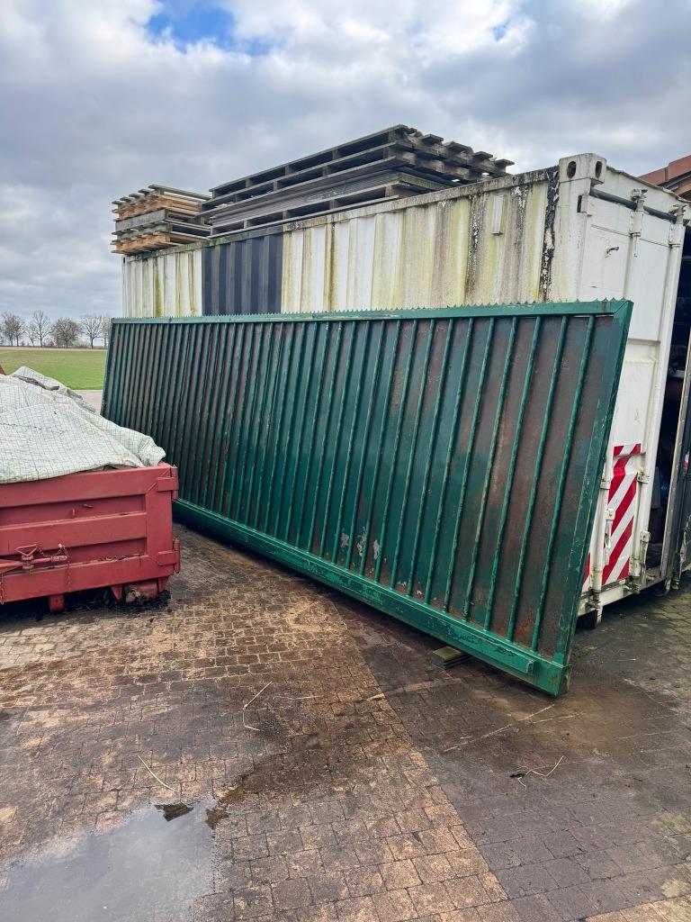 schuifpoort 6 .70 mt hoogte 2.00, Gebruikt, Staal, 200 cm of meer, Schuifpoort