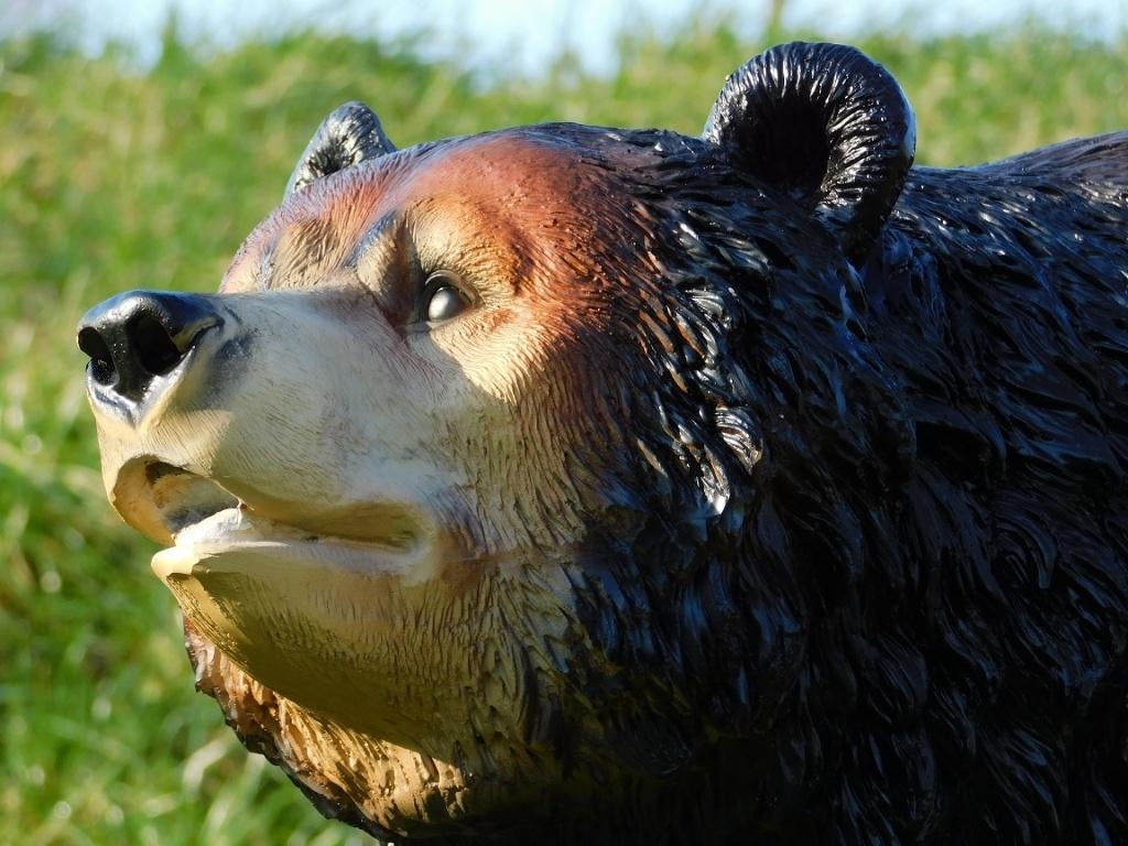 Statue d'ours XL - 95 cm - Polystone, Jardin & Terrasse, Statues de jardin, Animal, Synthétique, Enlèvement ou Envoi