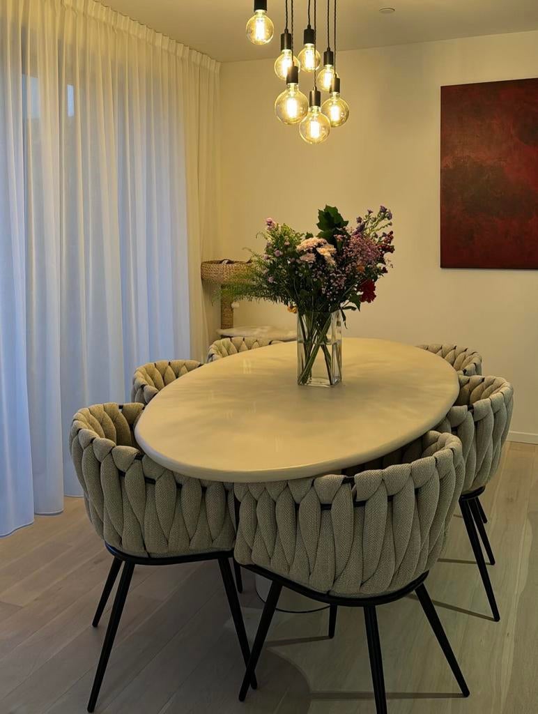 Japandi Mortex Tafel 220 x 110, Maison & Meubles, Enlèvement, Comme neuf