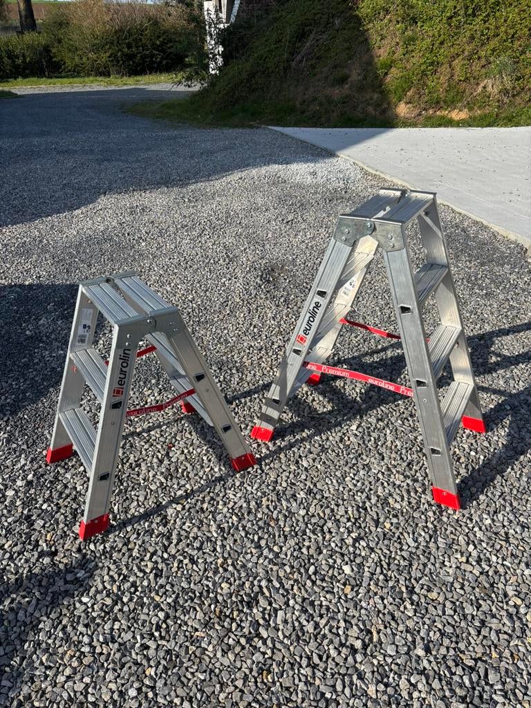 Escabelles professionnelles Euroline 2x3 + 2x4, Bricolage & Construction, Pliable ou rétractable/escamotable, Escalier, Moins de 2 mètres