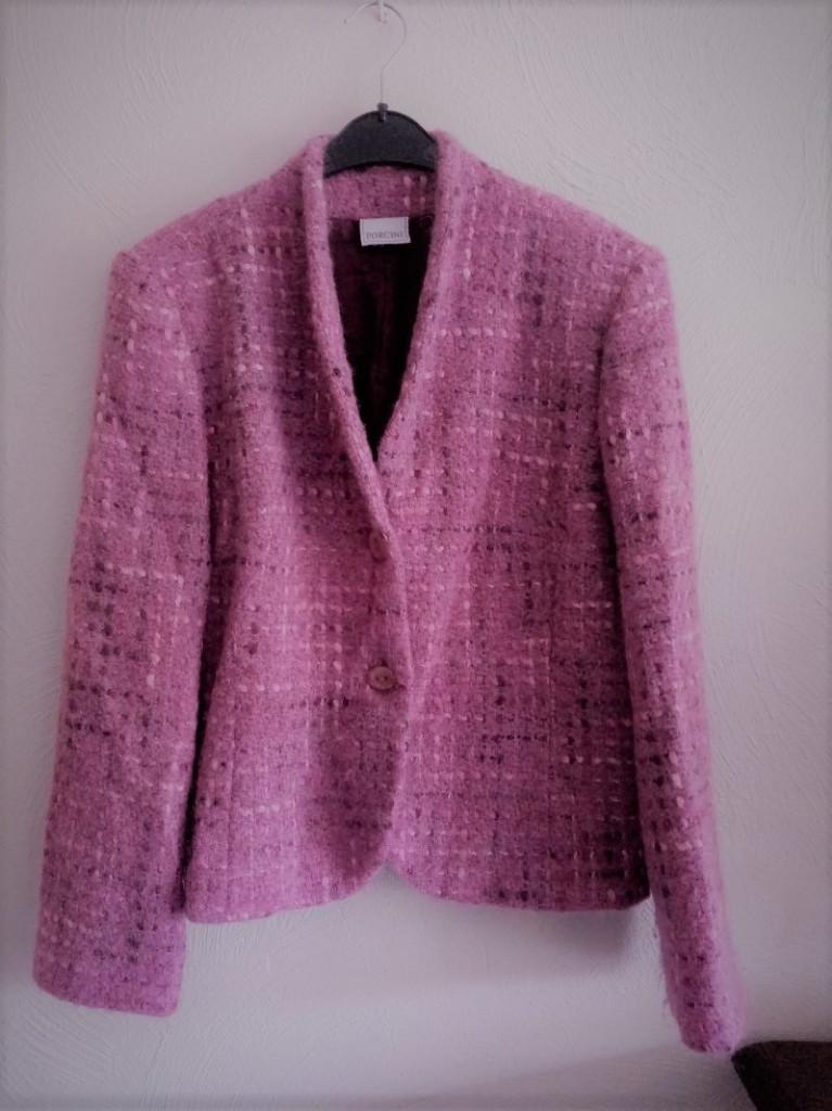 Porcini : roze lichtroze lila blazer korte jas , mt 38/40, Kleding | Dames, Maat 38/40 (M), Porcini, Ophalen of Verzenden, Zo goed als nieuw