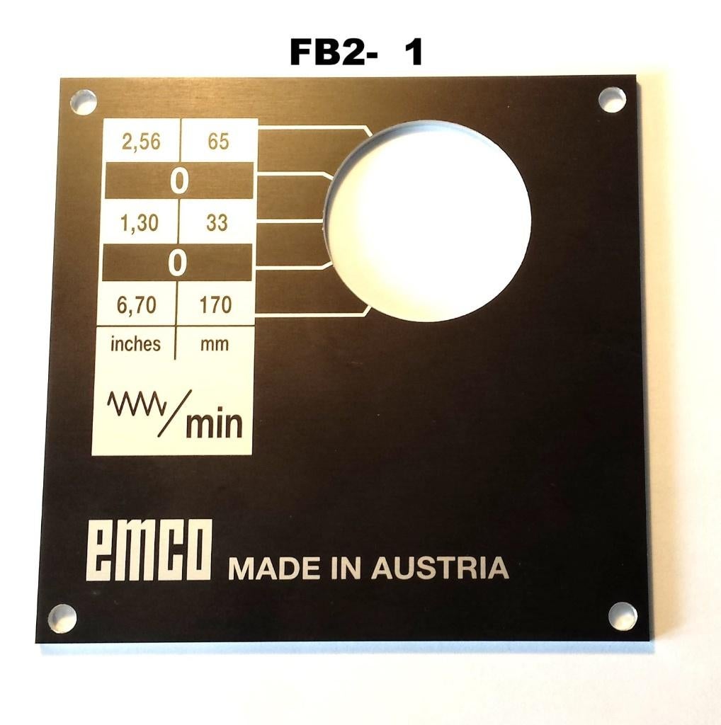 Emco Machine Symboolplaatjes Nieuwe Reproductie , NL, Bricolage & Construction, Tours, Neuf, Élément, Enlèvement ou Envoi