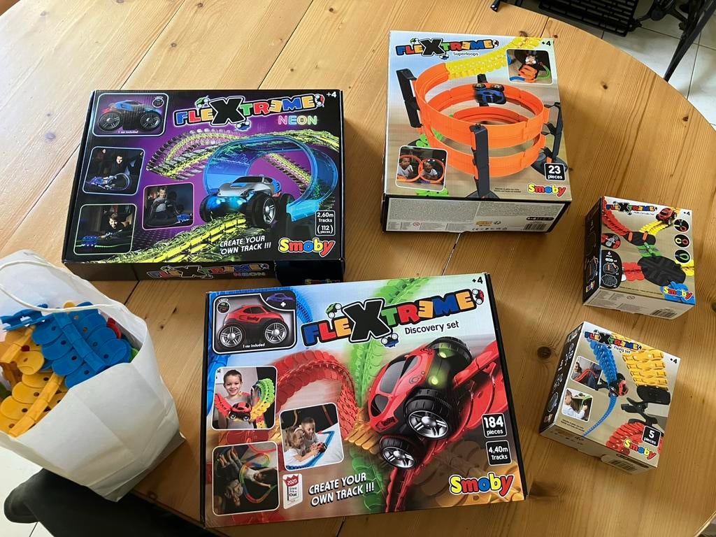 Flextreme autobaan smoby, Kinderen en Baby's, Speelgoed | Racebanen, Ophalen, Zo goed als nieuw
