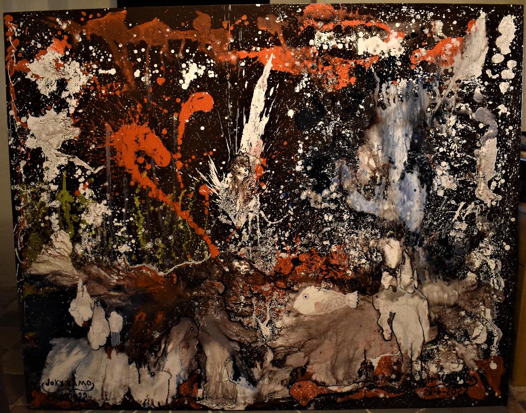 BEAST AND DRAGON Painting Abstract Painting, By Joky Kamo, Enlèvement