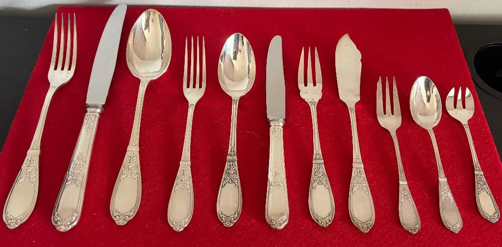 Service en Argent Plaqué Felix Frère de 1960 - 154 Pièces, Enlèvement ou Envoi, Argent