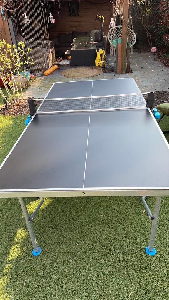 Pinpong tafel van decathlon, Sport en Fitness, Ophalen, Zo goed als nieuw, Tafel Outdoor, Inklapbaar