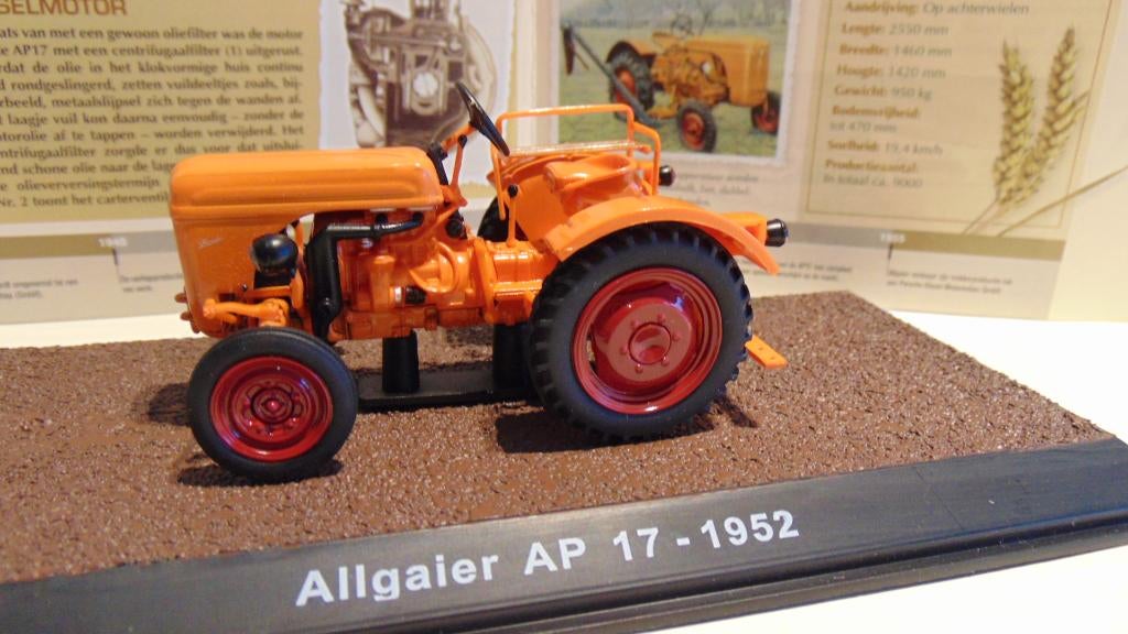 Model Tractor Allgaier AP 17 - 1952 - 1/32, Hobby en Vrije tijd, Modelauto's | 1:32, Ophalen of Verzenden, Zo goed als nieuw, Tractor of Landbouw