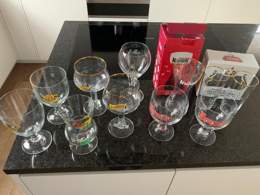 Apart te koop 13 bierglazen, Verzamelen, Ophalen of Verzenden, Zo goed als nieuw, Bierglas