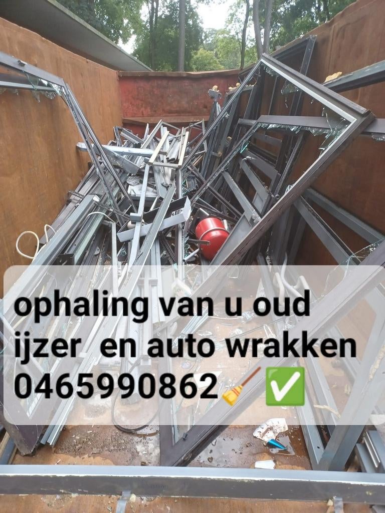 Ik koop oud  ijzer en autowrakken gratis ophaling, Ophalen, IJzer