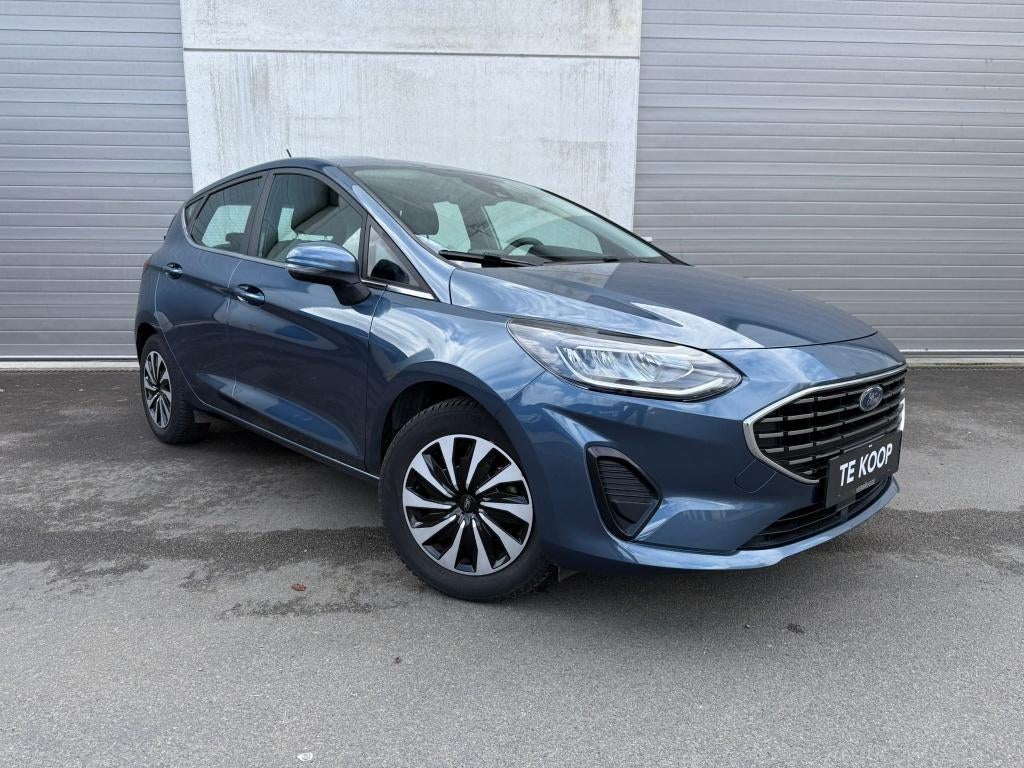 Ford Fiesta / Titanium / LED / CARPLAY / GARANTIE, Auto's, Voorwielaandrijving, 75 kW, Blauw, Leder en Stof
