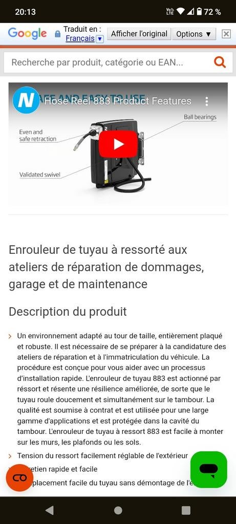 Enrouleur air/eau, Enlèvement ou Envoi, Utilisé