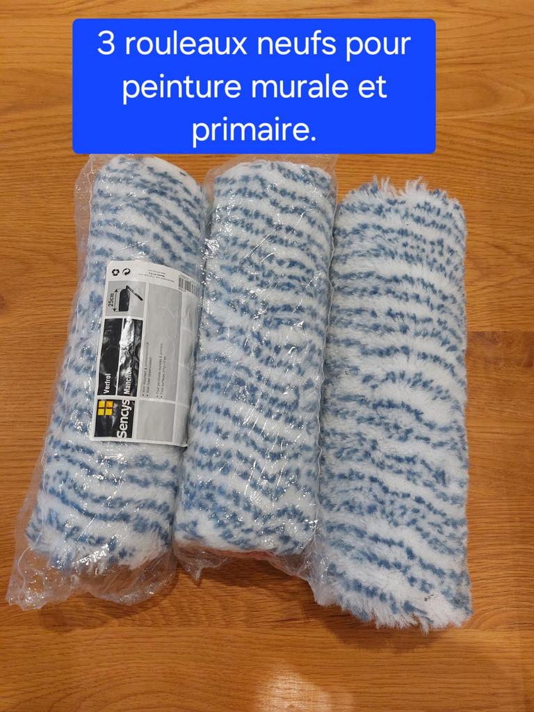 3 rouleaux neufs pour peinture murale et primaire, Bricolage & Construction, Matériel de peinture, Enlèvement, Neuf, Rouleau à peinture