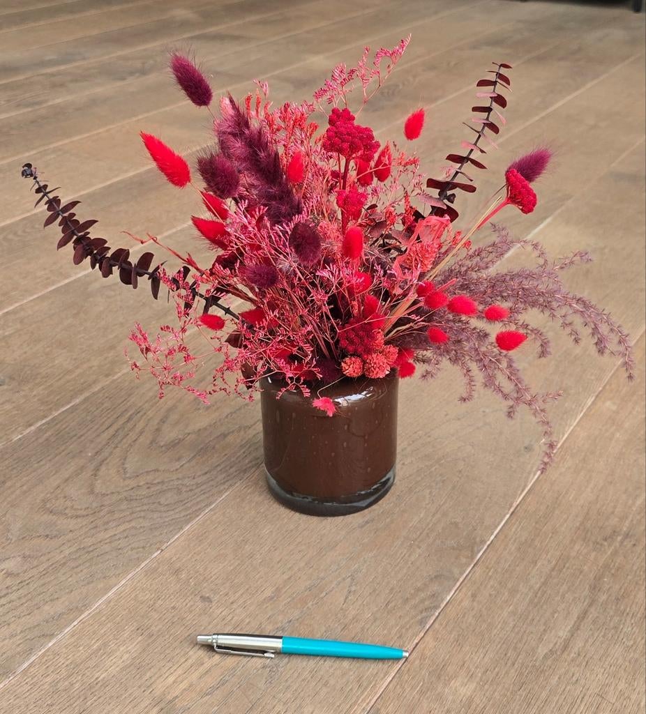 Droogbloemen inclusief vaas, Ophalen