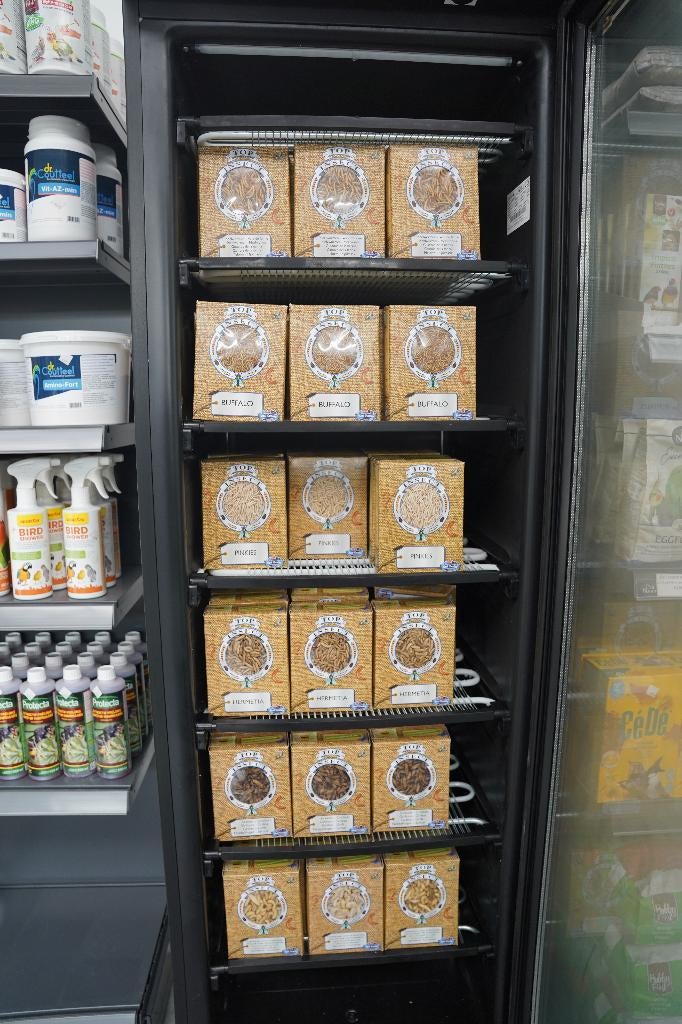 diepvries en levende insecten