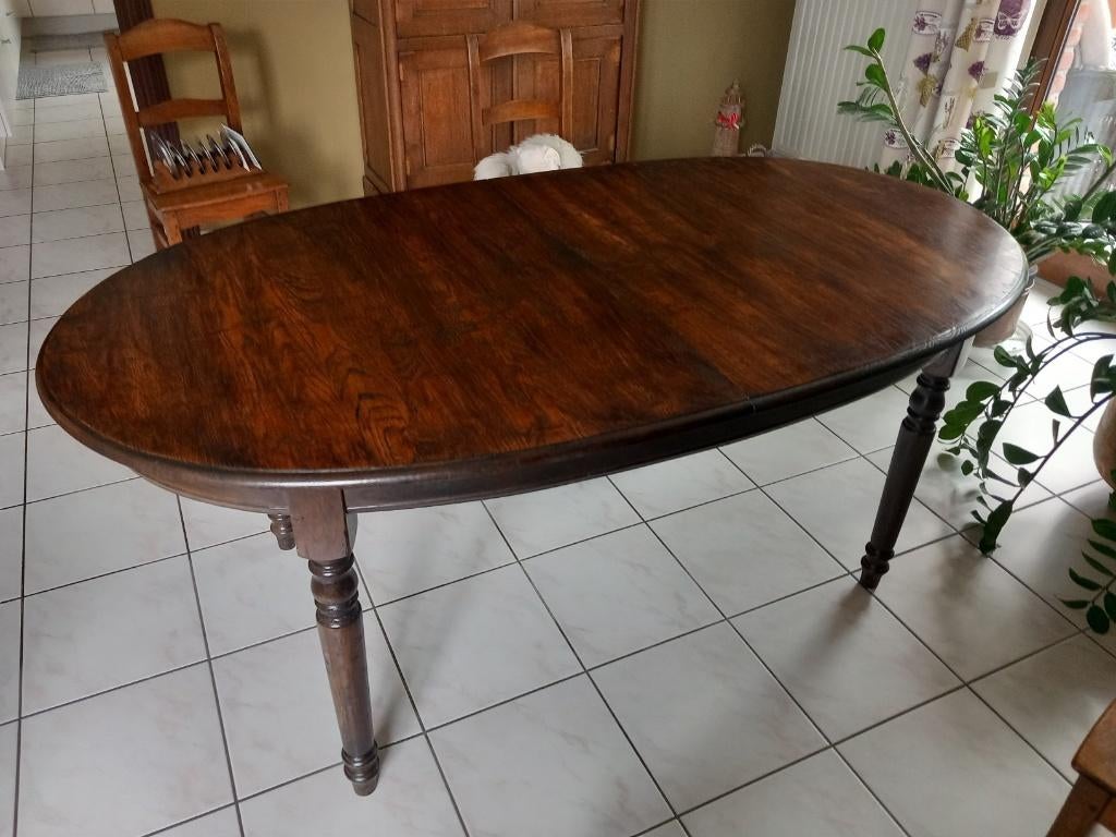 Table en chêne ovale, 150 à 200 cm, Cinq personnes ou plus, Comme neuf, 100 à 150 cm
