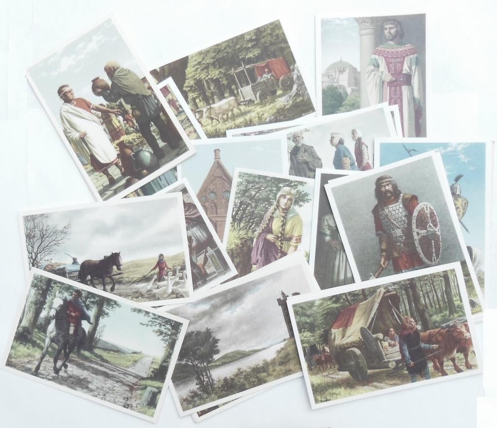 28 illustrations "Nos Gloires" pour Artis HISTORIA, Envoi, Comme neuf, Livre d'images