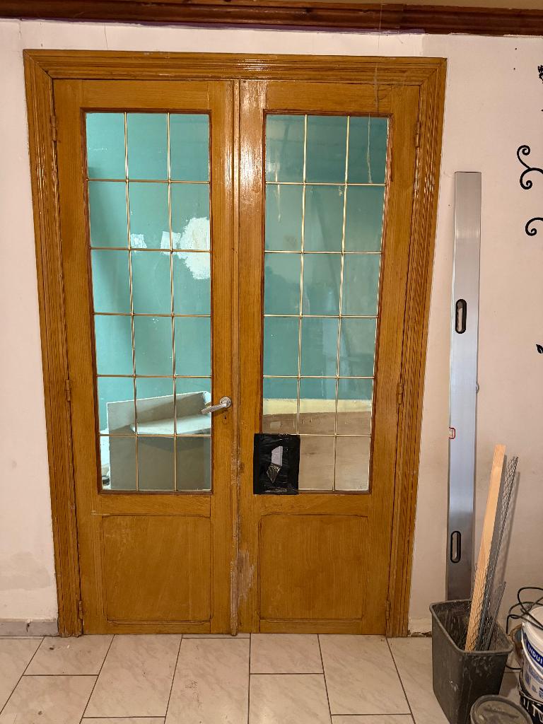Double porte, Bricolage & Construction, Enlèvement, Utilisé, Vitre comprise, Autres types