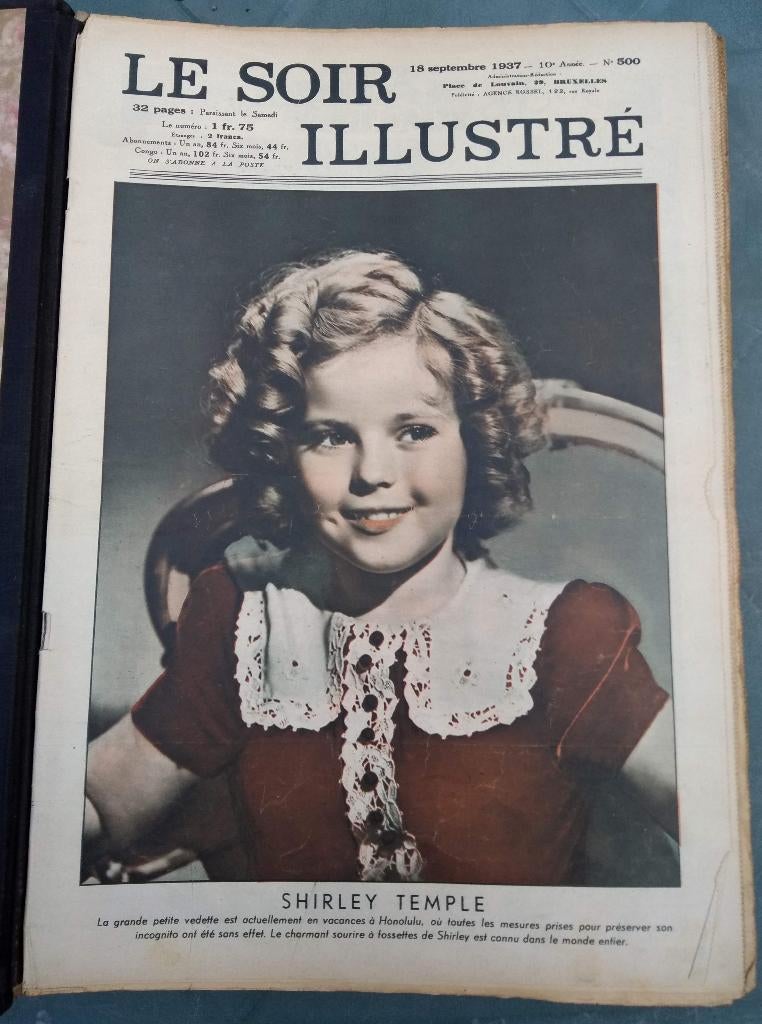 LE SOIR ILLUSTRÉ relié du 18/9/1937 au 7/5/1938, Collections, Enlèvement ou Envoi, 1920 à 1940, Journal