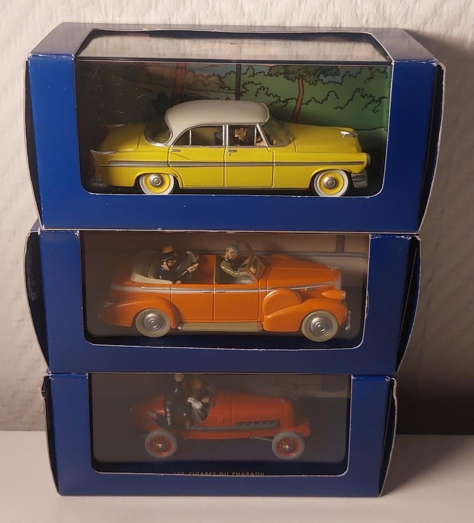 3 X voitures TINTIN Atlas 1/43 n 002 A n 015 A et n 047 A, Enlèvement, Comme neuf, Voiture, Autres marques