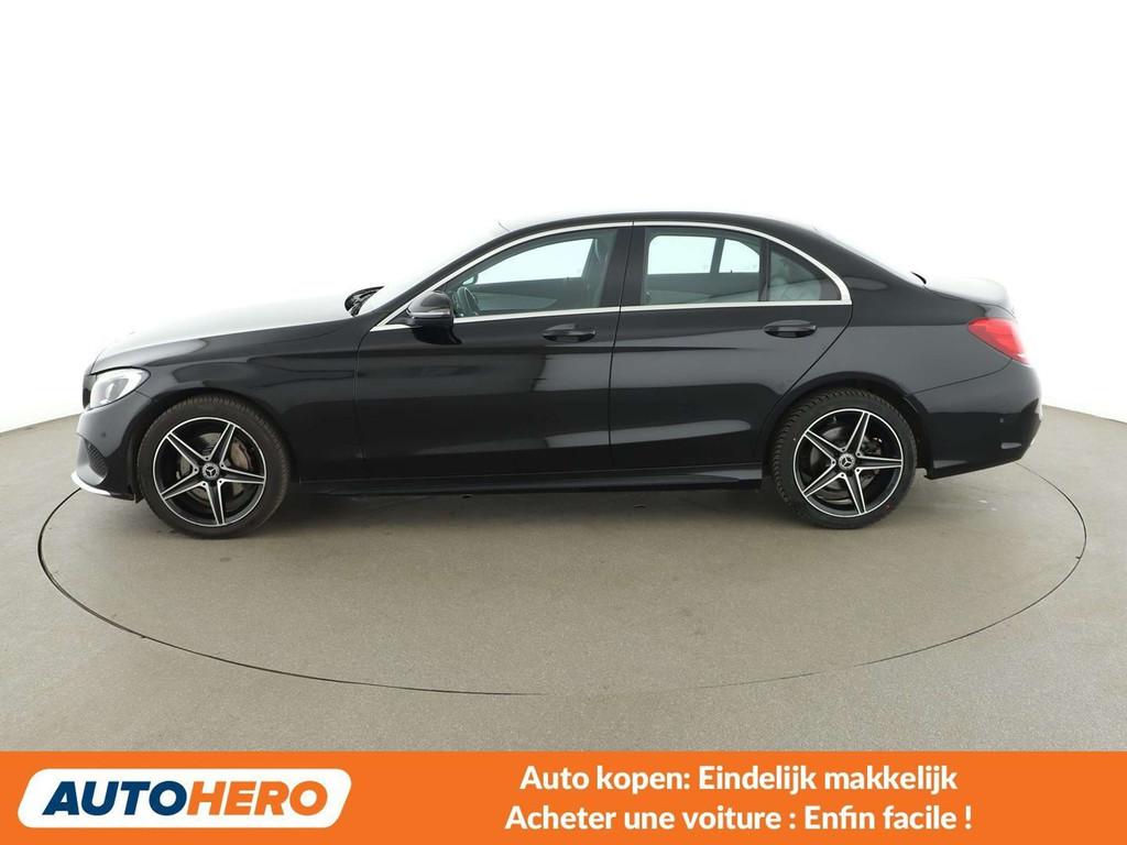 Mercedes-Benz C-Klasse 200 C 200 AMG Line (automatique), Autos, Mercedes-Benz, Cuir, Achat, 1445 kg, Noir