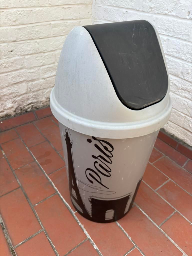 Superbe poubelle neuve 45 l Twinga de Sunware décor Paris, Maison & Meubles, Enlèvement, Comme neuf