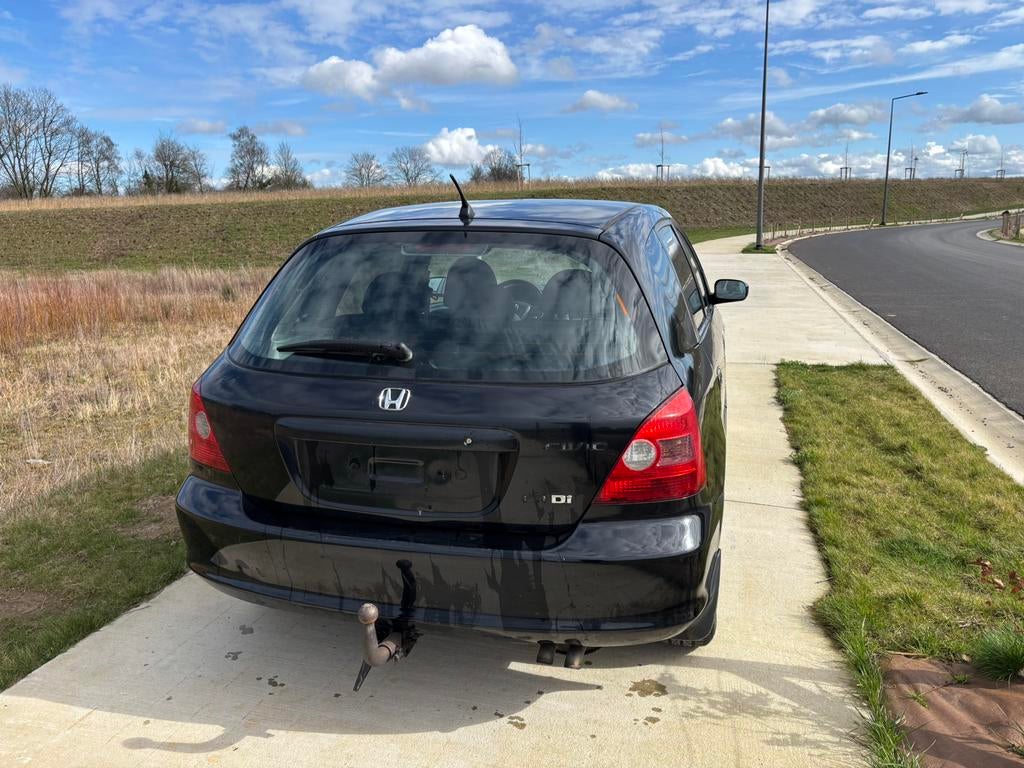 Honda Civic 1.7 CRDIT sport 5 portes 2004, Auto's, Honda, 4 zetels, Zwart, 4 cilinders, 1698 cc