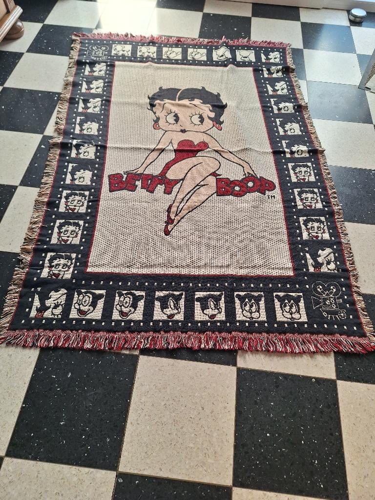 Betty Boop Tapestry Throw Blanket Film Reel 1994, Verzamelen, Beelden en Beeldjes, Ophalen of Verzenden, Nieuw, Mens
