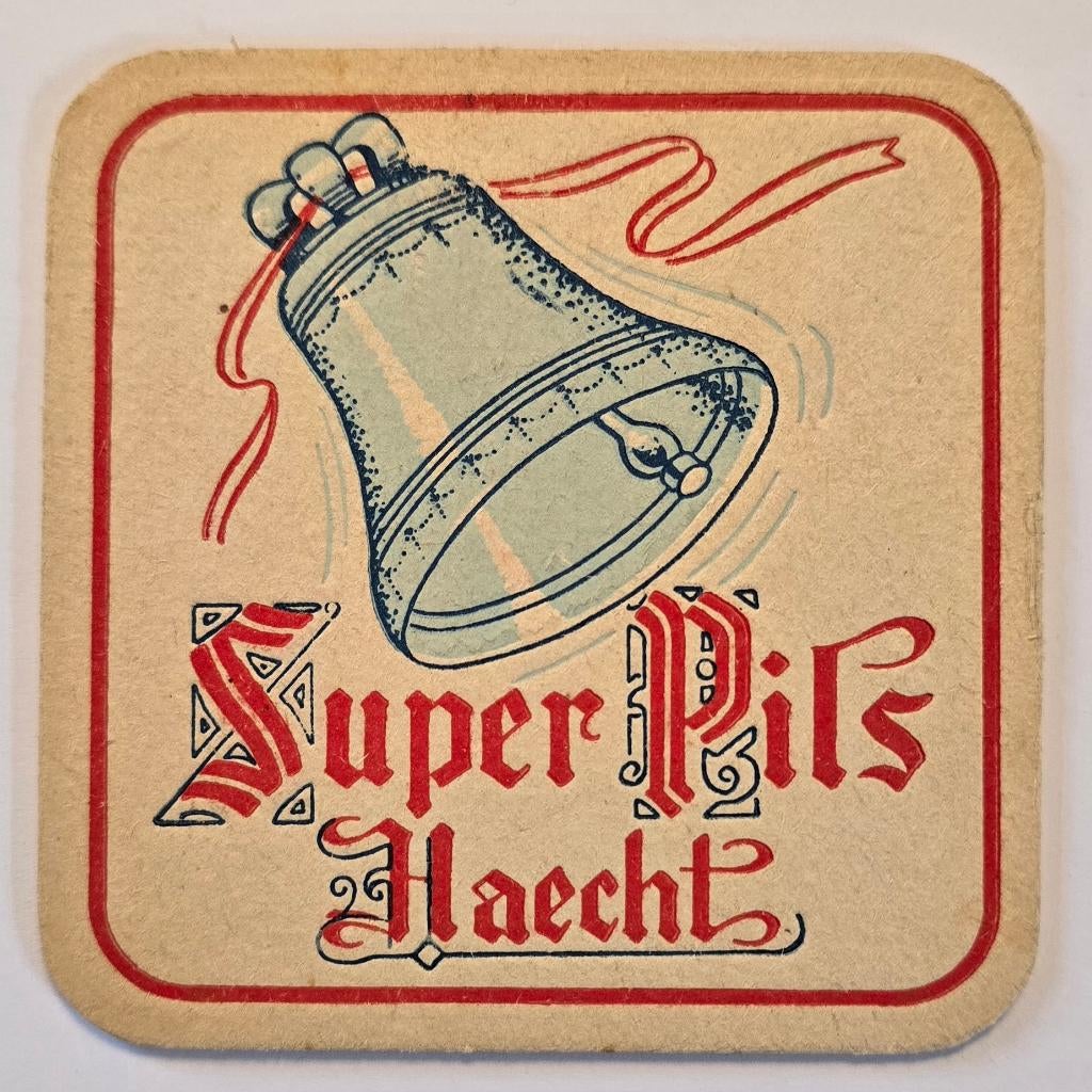 Haecht sous-bock bierviltje bierdeckel coaster, Collections, Marques de bière, Utilisé, Sous-bock, Enlèvement ou Envoi