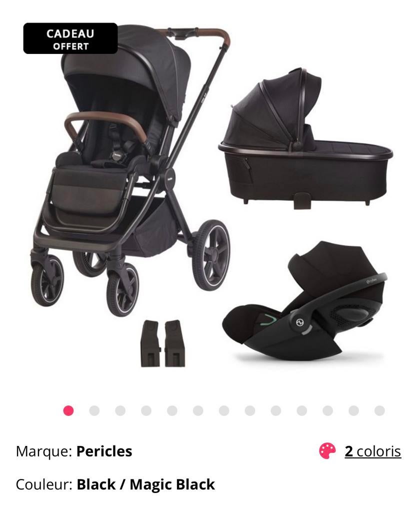 Ensemble poussette Nacelle et maxy cosy Pericles, Enfants & Bébés, Poussettes & Combinaisons, Enlèvement, Comme neuf, Poussette combi