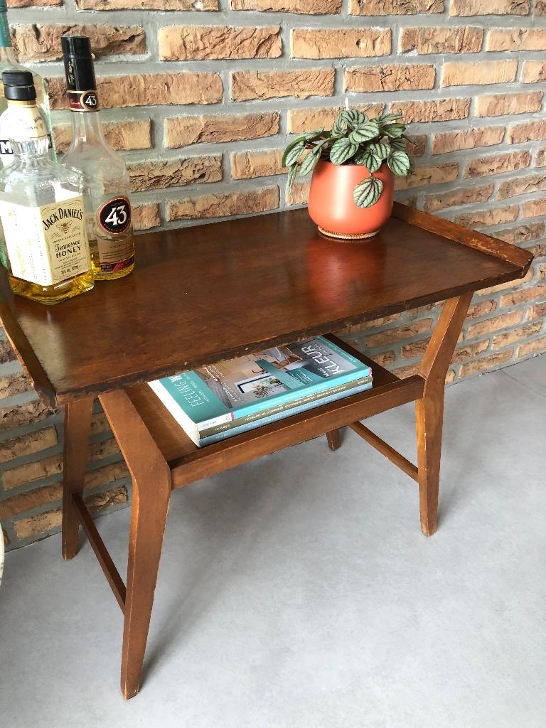 Vintage retro bijzettafeltje tafeltje ‘60, Ophalen, Gebruikt