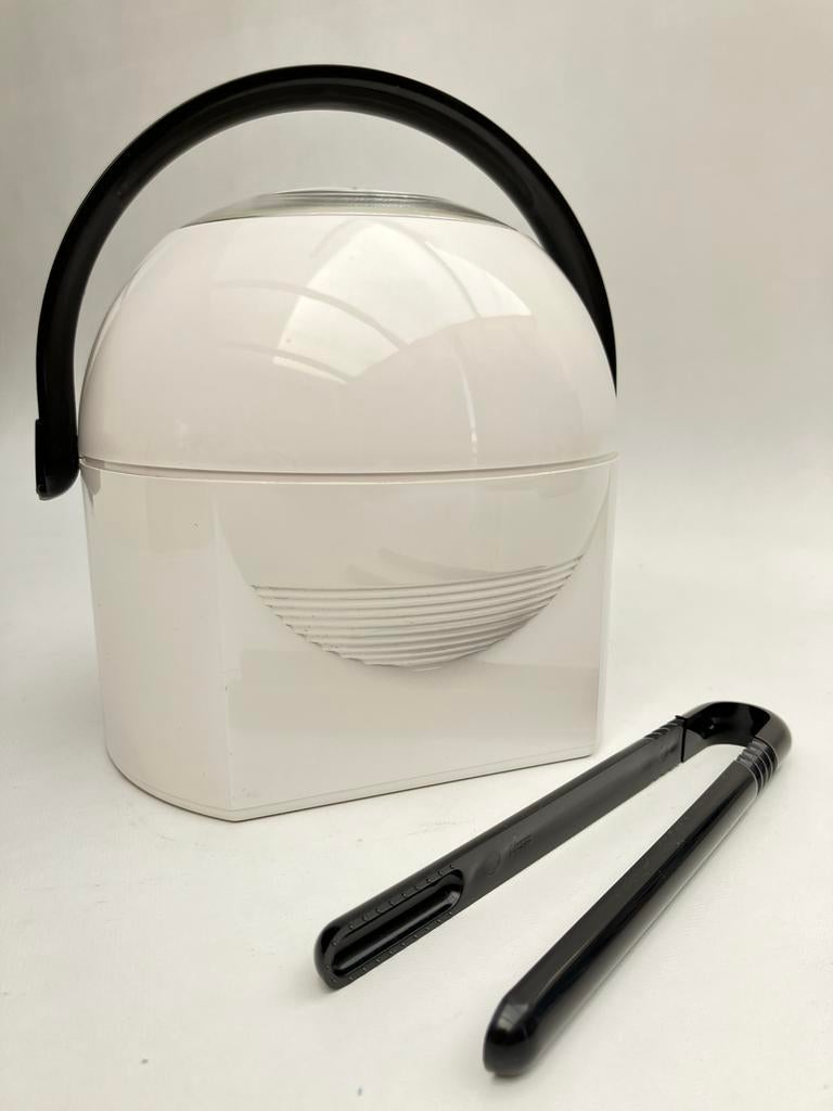 Seau à glace vintage Space Age, design Maria Grazia Fiocco, Enlèvement ou Envoi, Comme neuf, Plastique, Blanc