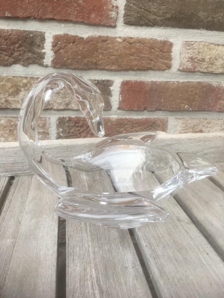 KRISTALLEN ZWAAN ART VANNES FRANCE ZO GOED ALS NIEUW, Antiquités & Art, Enlèvement ou Envoi