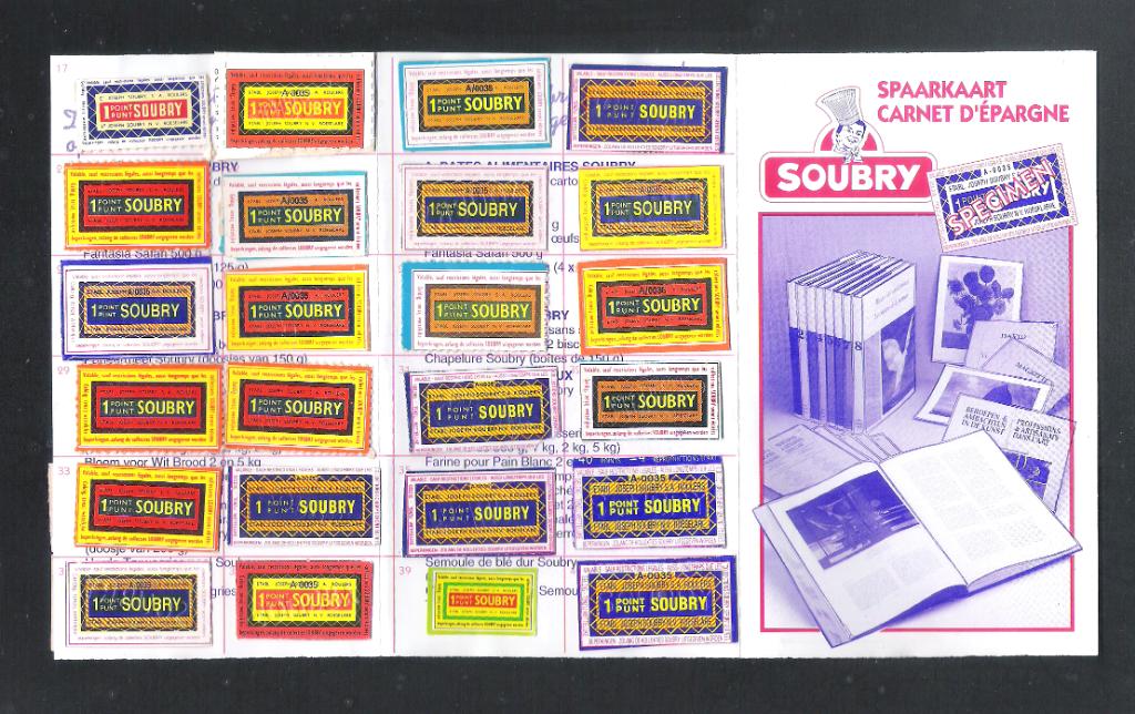 SOUBRY  -  SPAARKAART  VOLLEDIG MET PUNTEN  -  OD 600, Enlèvement ou Envoi