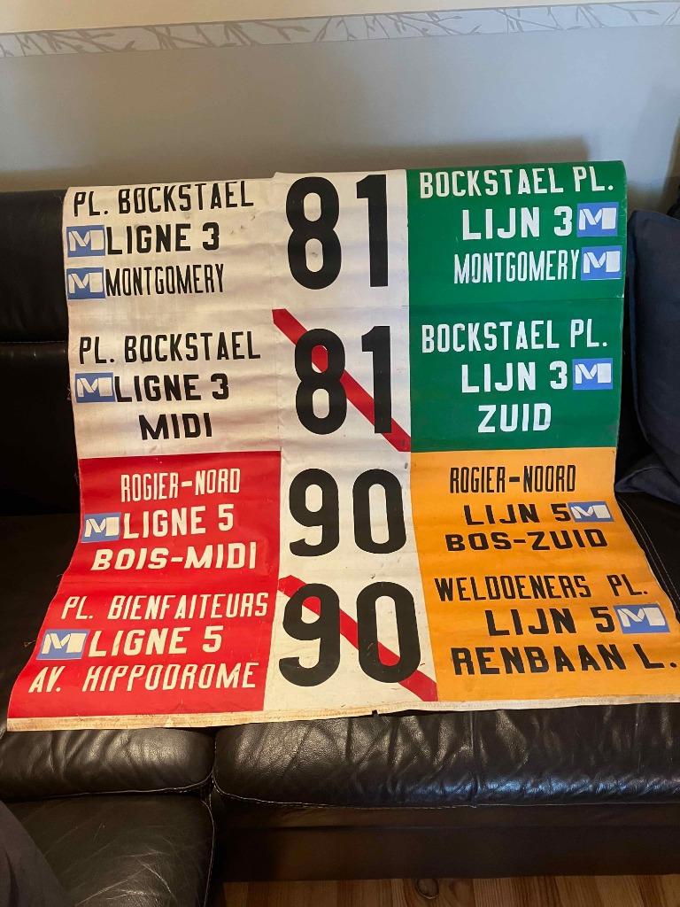 affichage destinations trams années 1960, Enlèvement