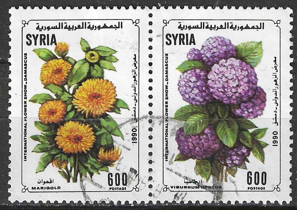 Syrie 1990 - Yvert 890-891 - Floralien van Damas  (ST), Postzegels en Munten, Verzenden, Gestempeld