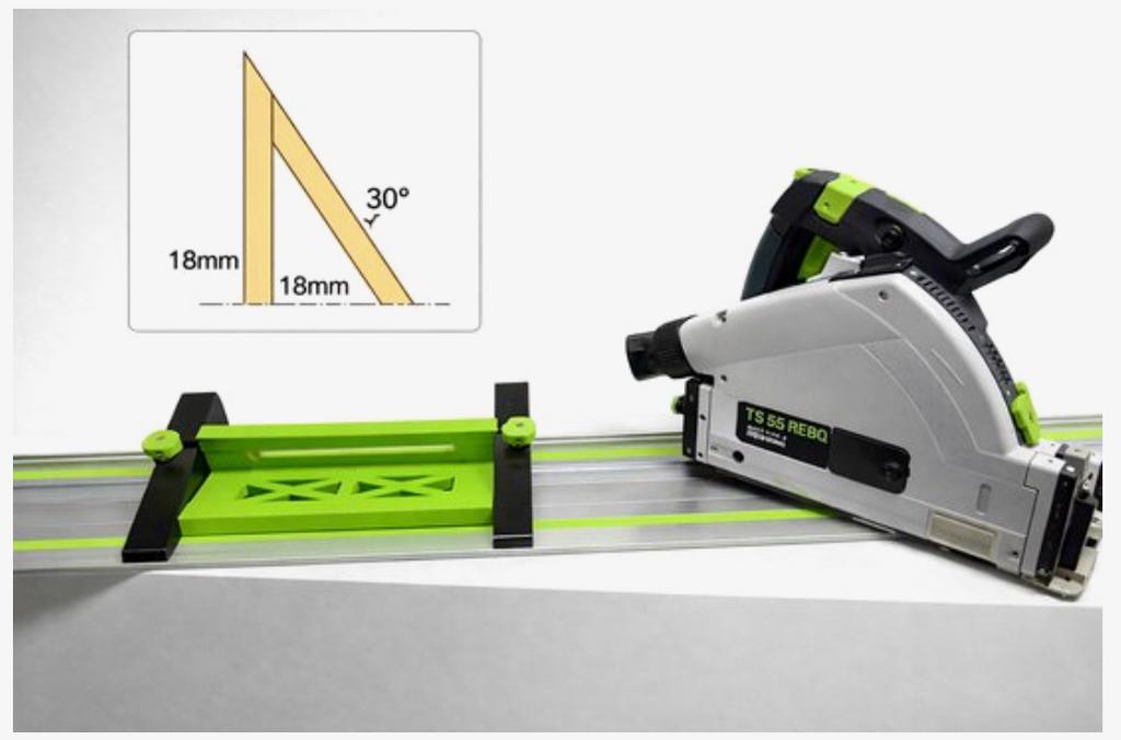 Festool ts55 & ts75 hoekvergroter, 25-70gr verstelbaar, Invalzaag, Nieuw, Ophalen of Verzenden, 30 tot 70 mm