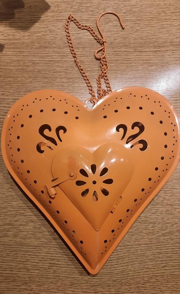 Pendentif vintage en forme de lampe à vent orange, Enlèvement ou Envoi