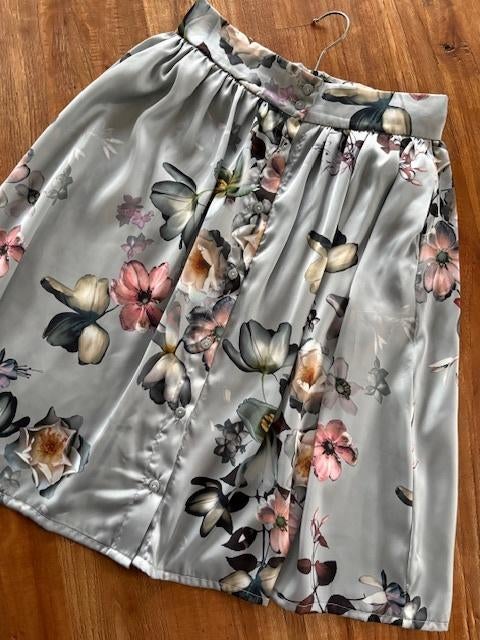 Jupe vintage taille 36, Enlèvement ou Envoi, Comme neuf, Bleu, Au-dessus du genou