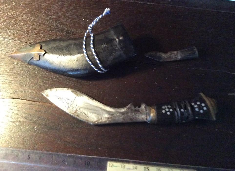 antiek Kukri mes, Verzamelen, Militaria | Algemeen, Ophalen of Verzenden, Overige soorten, Mes of Dolk